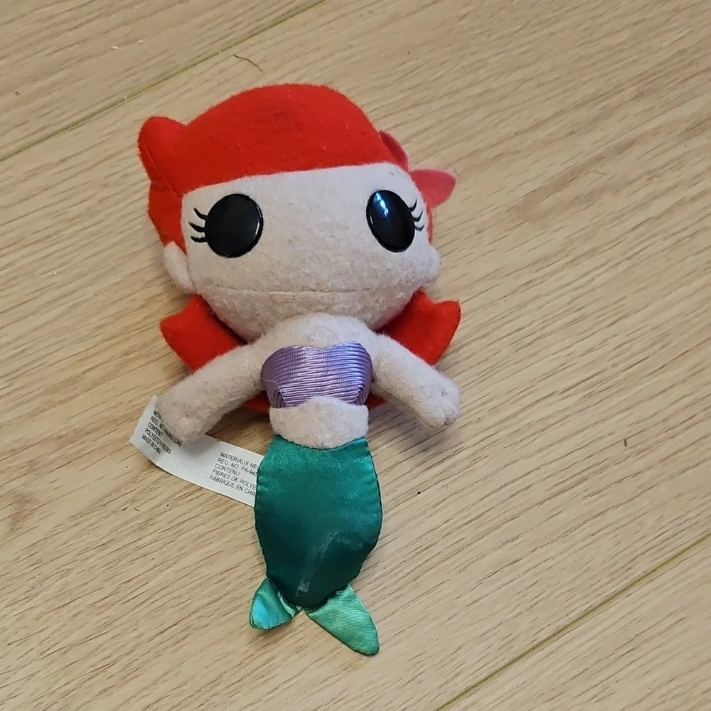 Funko Red-Haired Mermaid Plush with Purple Top and Green Tail